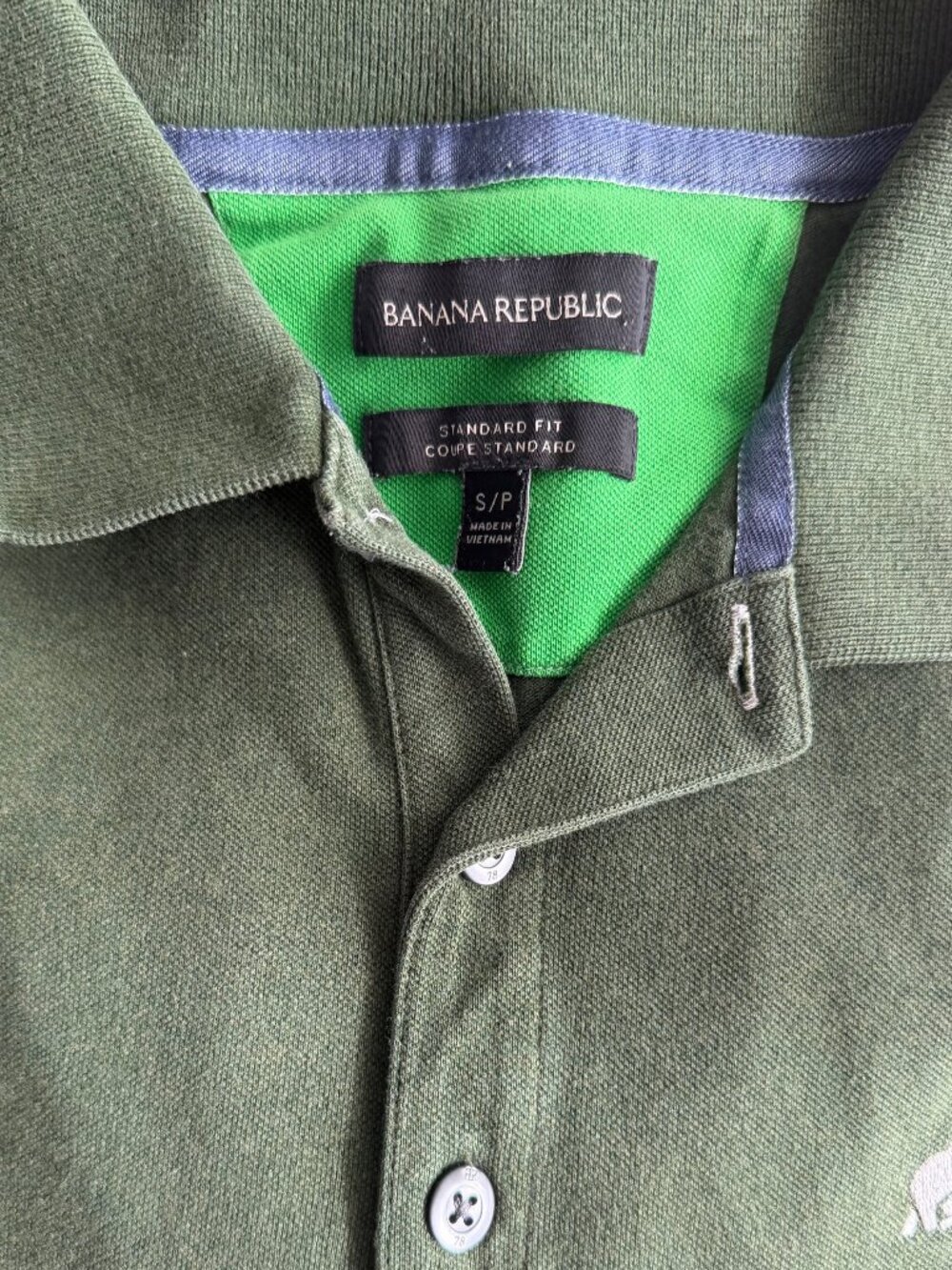 Banana Republic Classic Fit Polo Shirt Elephant Logo Short Sleeve